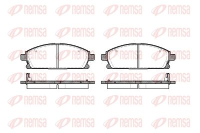 Brake Pad Set, disc brake REMSA 0674.12