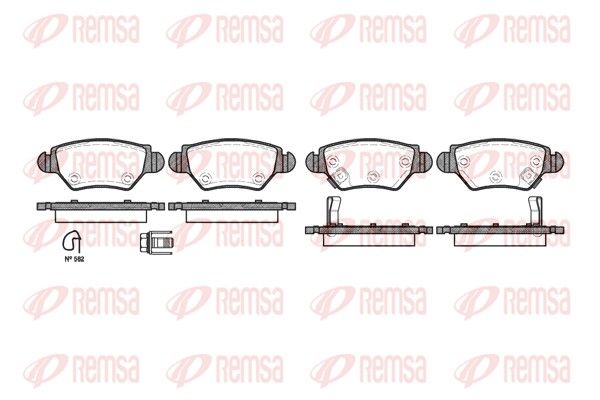 REMSA 0685.22 Brake Pad Set, disc brake