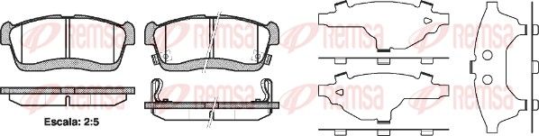 REMSA 0724.42 Brake Pad Set, disc brake