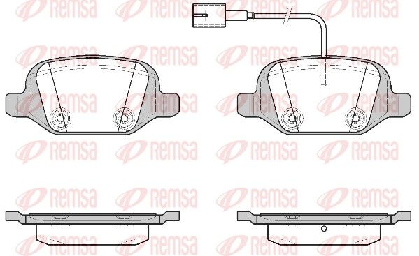REMSA 0727.22 Brake Pad Set, disc brake