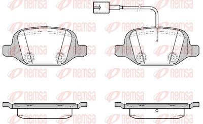 Brake Pad Set, disc brake REMSA 0727.22