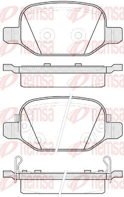 Brake Pad Set, disc brake REMSA 0727.52