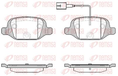 Brake Pad Set, disc brake REMSA 0727.12