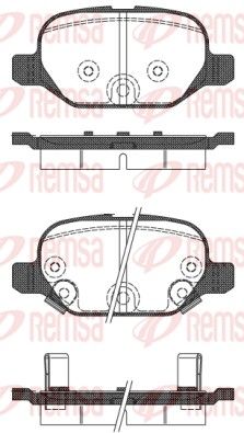 Brake Pad Set, disc brake REMSA 0727.32