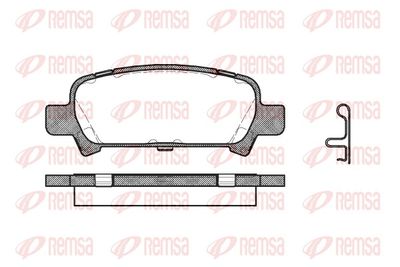 Brake Pad Set, disc brake REMSA 0729.02