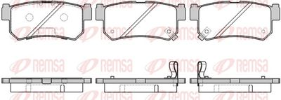 Brake Pad Set, disc brake REMSA 0746.42