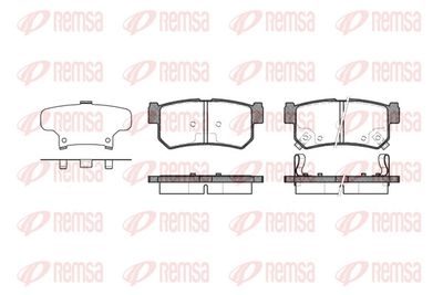 Brake Pad Set, disc brake REMSA 0746.62