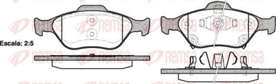Brake Pad Set, disc brake REMSA 0766.12