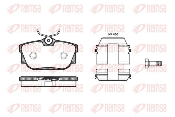 REMSA 0767.10 Brake Pad Set, disc brake