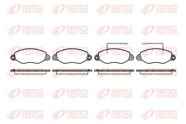 REMSA 0772.22 Brake Pad Set, disc brake