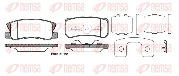 REMSA 0803.22 Brake Pad Set, disc brake