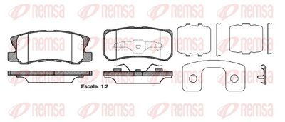Brake Pad Set, disc brake REMSA 0803.22