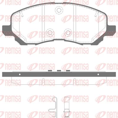 Brake Pad Set, disc brake REMSA 0804.41