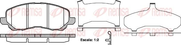 REMSA 0804.31 Brake Pad Set, disc brake