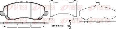Brake Pad Set, disc brake REMSA 0804.31