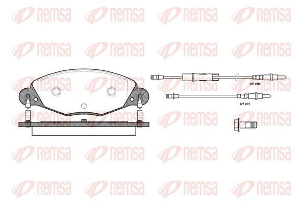 REMSA 0827.04 Brake Pad Set, disc brake