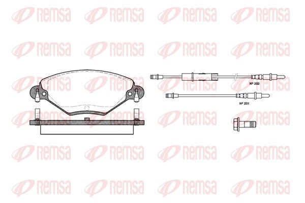 REMSA 0828.04 Brake Pad Set, disc brake