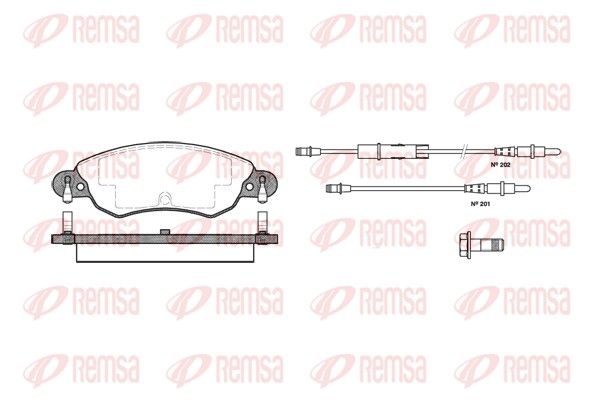 REMSA 0829.04 Brake Pad Set, disc brake
