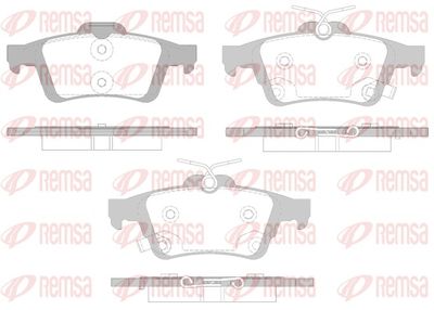 Brake Pad Set, disc brake REMSA 0842.12