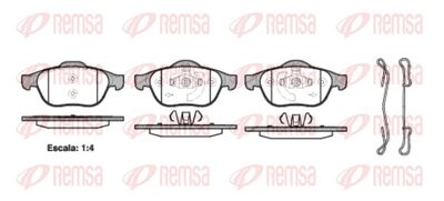 Brake Pad Set, disc brake REMSA 0843.20