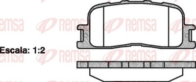 Brake Pad Set, disc brake REMSA 0854.00