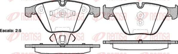 REMSA 0857.10 Brake Pad Set, disc brake