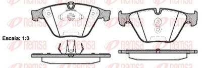 Brake Pad Set, disc brake REMSA 0857.20