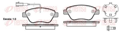 Brake Pad Set, disc brake REMSA 0858.32