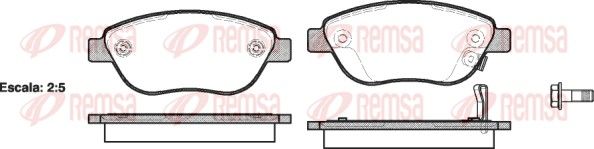 REMSA 0859.21 Brake Pad Set, disc brake