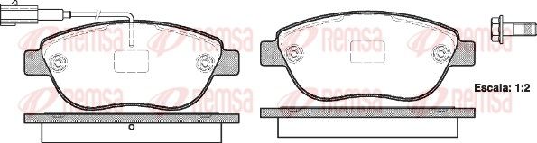 REMSA 0859.11 Brake Pad Set, disc brake
