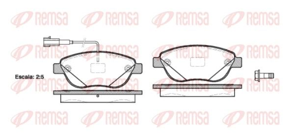 REMSA 0859.12 Brake Pad Set, disc brake