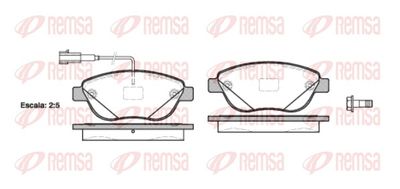 Brake Pad Set, disc brake REMSA 0859.12