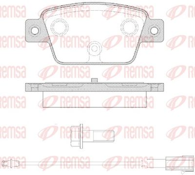 Brake Pad Set, disc brake REMSA 0861.12