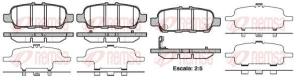 REMSA 0876.41 Brake Pad Set, disc brake