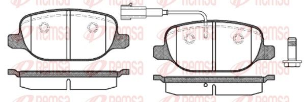 REMSA 0878.02 Brake Pad Set, disc brake