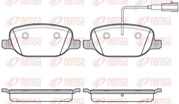 REMSA 0878.12 Brake Pad Set, disc brake