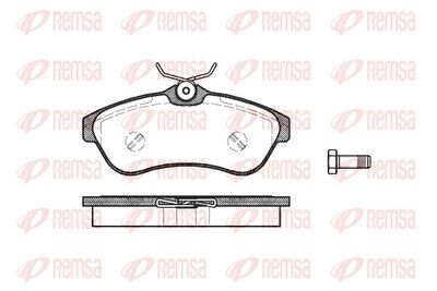 Brake Pad Set, disc brake REMSA 0880.00