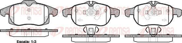 REMSA 0888.40 Brake Pad Set, disc brake