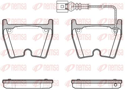 Brake Pad Set, disc brake REMSA 0896.11