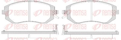 Brake Pad Set, disc brake REMSA 0951.14