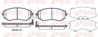Brake Pad Set, disc brake REMSA 0951.04
