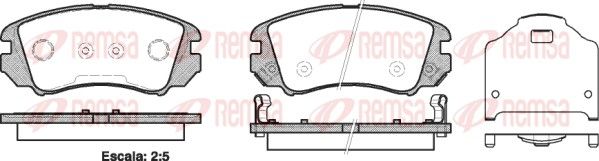 REMSA 0953.22 Brake Pad Set, disc brake