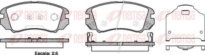 Brake Pad Set, disc brake REMSA 0953.22