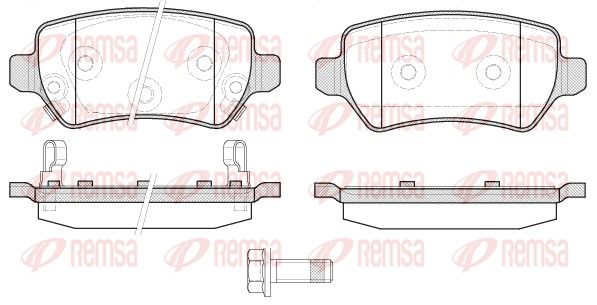 REMSA 0957.22 Brake Pad Set, disc brake