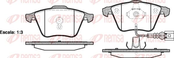 REMSA 0964.41 Brake Pad Set, disc brake