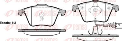 Brake Pad Set, disc brake REMSA 0964.41