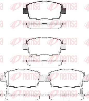 Brake Pad Set, disc brake REMSA 0971.42