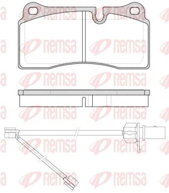 Brake Pad Set, disc brake REMSA 0983.21