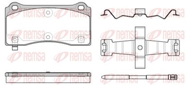 Brake Pad Set, disc brake REMSA 0983.14