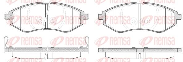 REMSA 0986.02 Brake Pad Set, disc brake